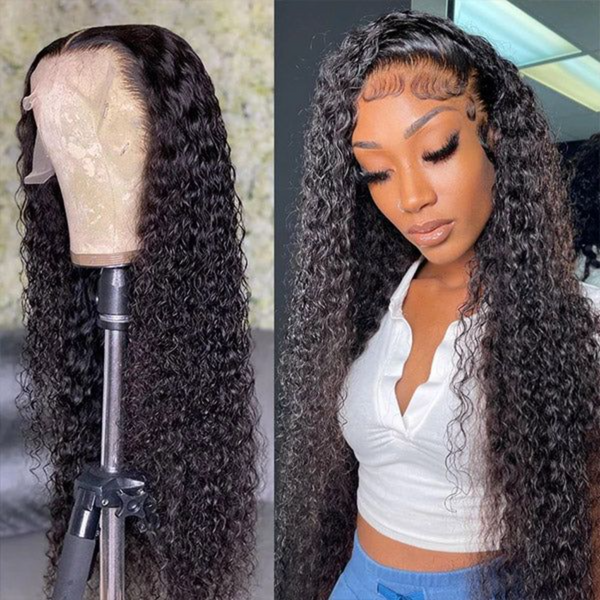 13X6 HD LACE FRONTAL WIG WATER WAVE NATURAL COLOR BURMESE HUMAN HAIR