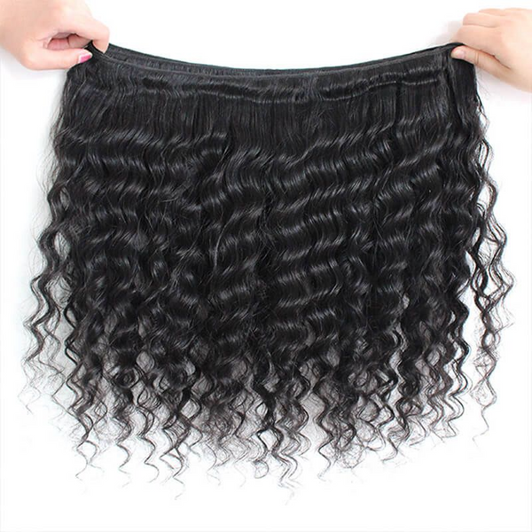 VIRGIN HAIR BUNDLES DEEP WAVE NATURAL COLOR 3PCS OR 4PCS