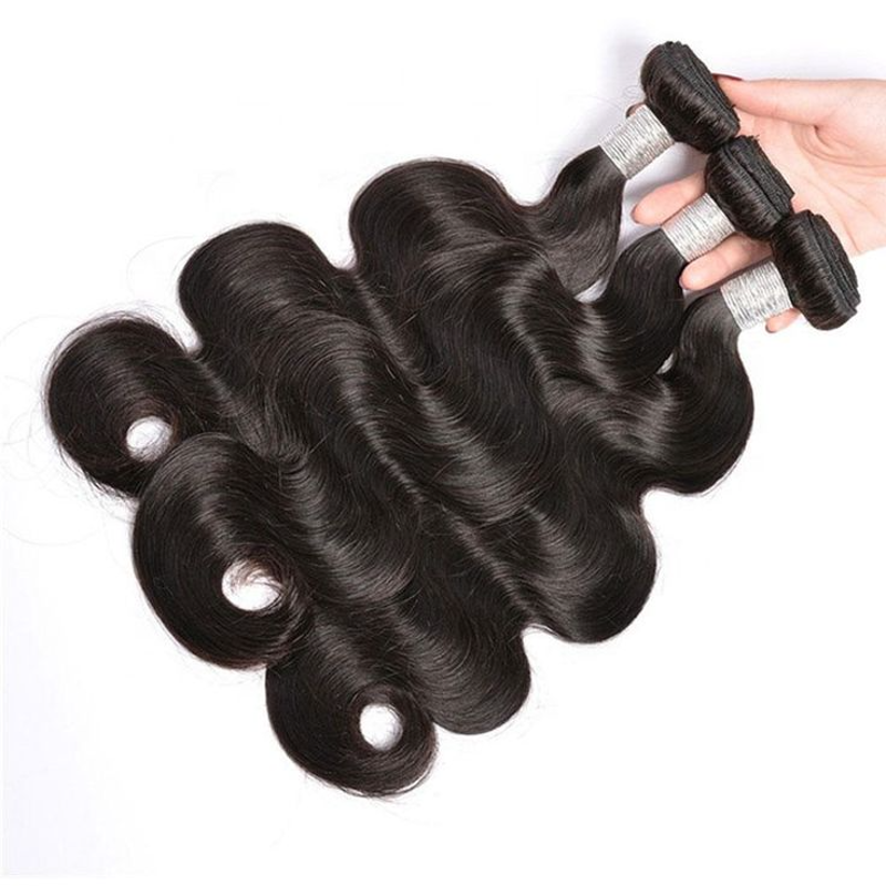 3PCS BODY WAVE BUNDLES WITH A FRONTAL NATURAL COLOR BURMESE HUMAN HAIR