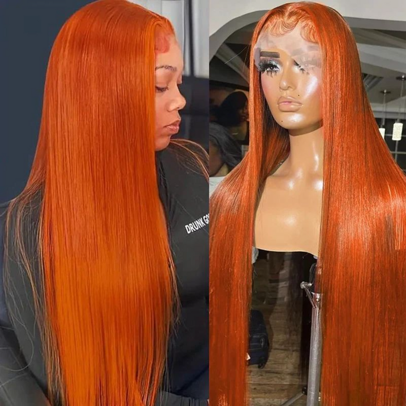 13X4 13X6 HD LACE FRONTAL WIG STRAIGHT GINGER