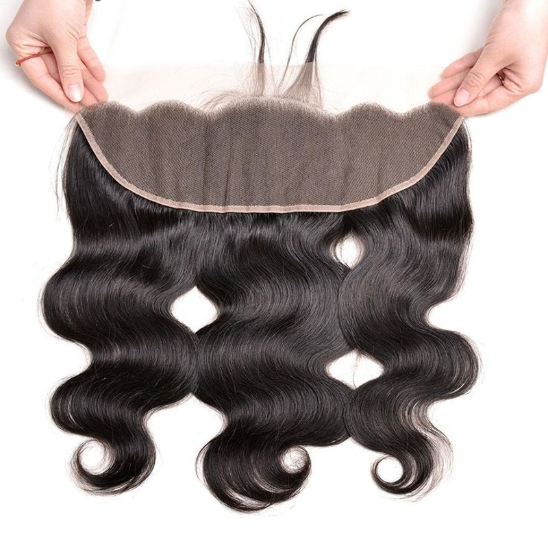 3PCS BODY WAVE BUNDLES WITH A FRONTAL NATURAL COLOR BURMESE HUMAN HAIR