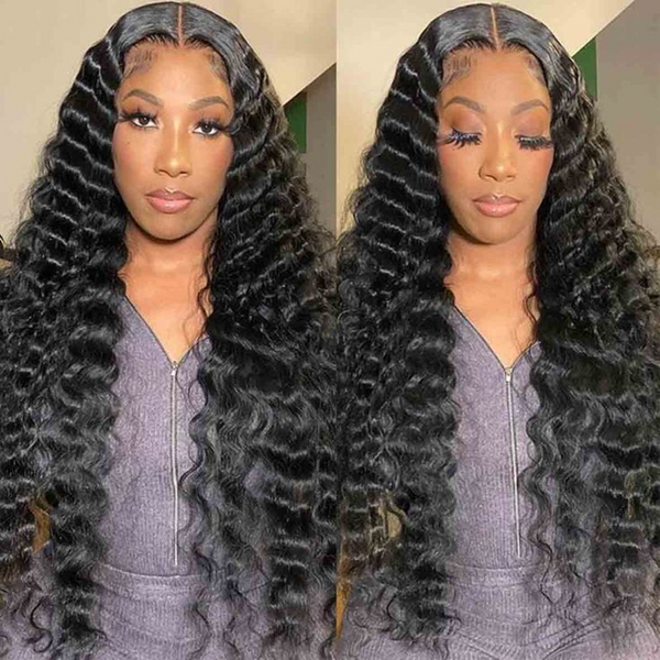 13X4 LACE FRONTAL WIG DEEP WAVE HIGHLIGHT BRAZILIAN HUMAN HAIR