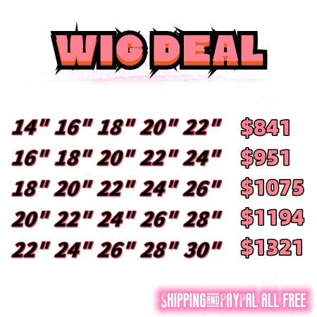 5PCS WIGS DEAL BRAZILIAN HUMAN HAIR