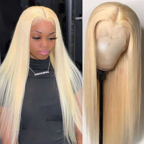 13X6 lace frontal wig straight 613 180% 150% 