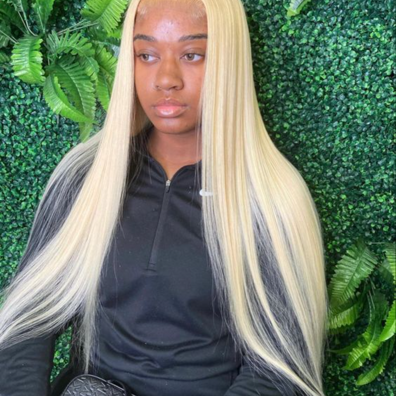 13X6 lace frontal wig straight 613 180% 150% 