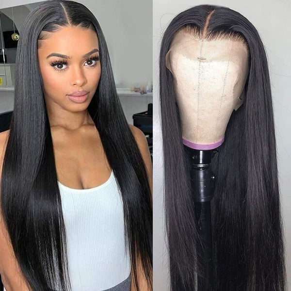 13X6 LACE FRONTAL WIG STRAIGHT NATURAL COLOR BRAZILIAN HUMAN HAIR