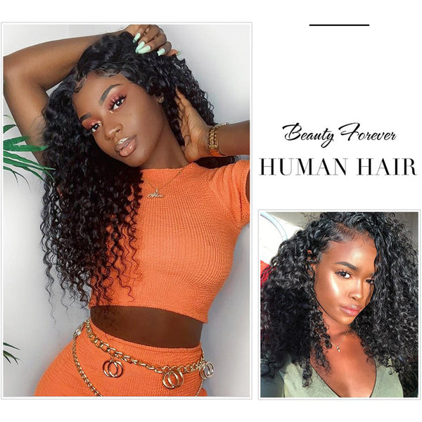 Curly Hair Bundles Remy Human Hair Brazilian Hair Weave Bundles 8-40 Inch Natural Black Human Hair Extension 3/4 Bundle