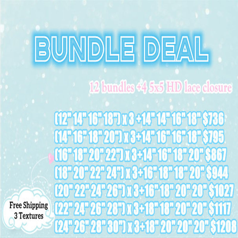 VIRGIN HAIR BUNDLE DEAL BURMESE HUMAN HAIR